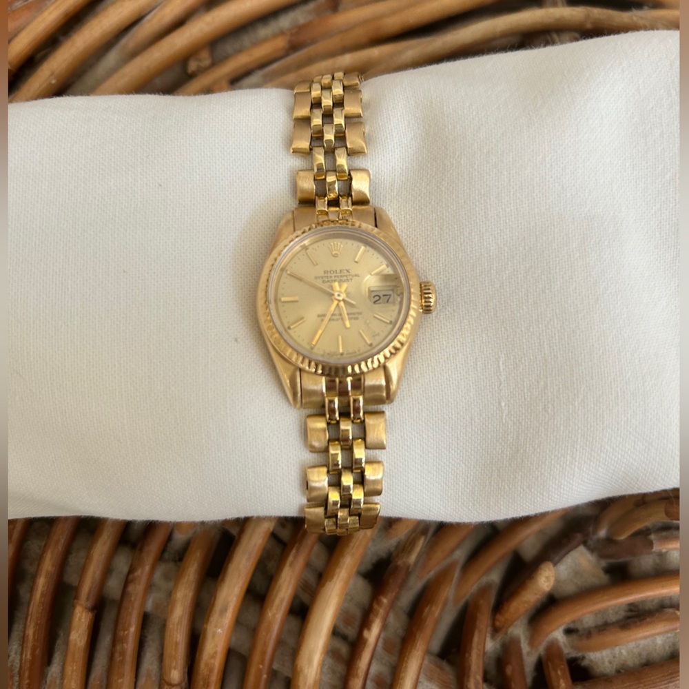Rolex Ladies Oyster Perpetual Datejust 18KT Gold